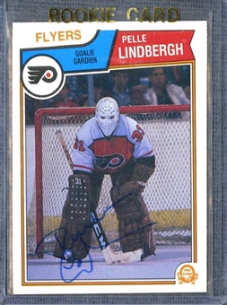 1983-84 Pelle Lindbergh Autographed O-Pee-Chee Hockey Card 